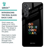 Go Your Own Way Glass Case for Samsung Galaxy M55 5G