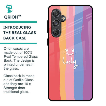 Lucky Abstract Glass Case for Samsung Galaxy M55 5G