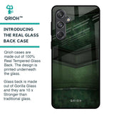 Green Leather Glass Case for Samsung Galaxy M55 5G