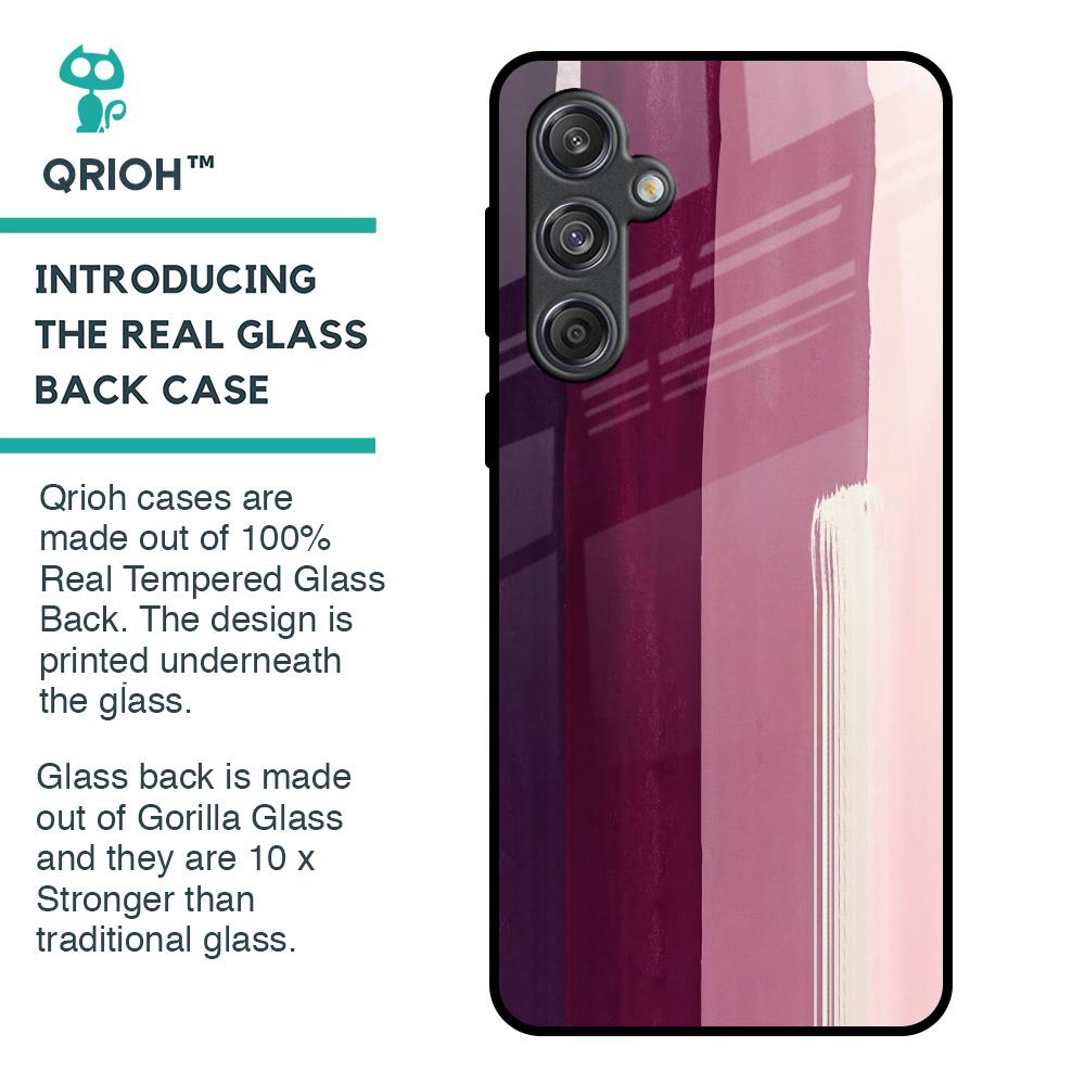Brush Stroke Art Glass Case for Samsung Galaxy M55 5G
