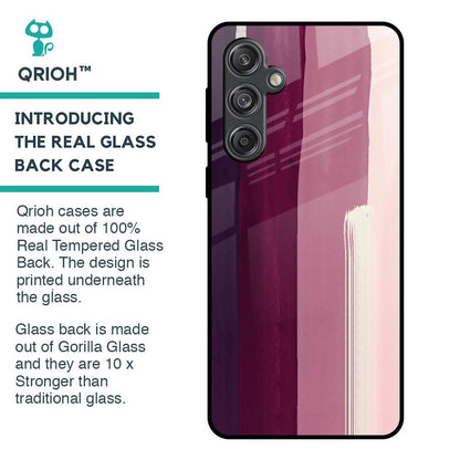 Brush Stroke Art Glass Case for Samsung Galaxy M55 5G