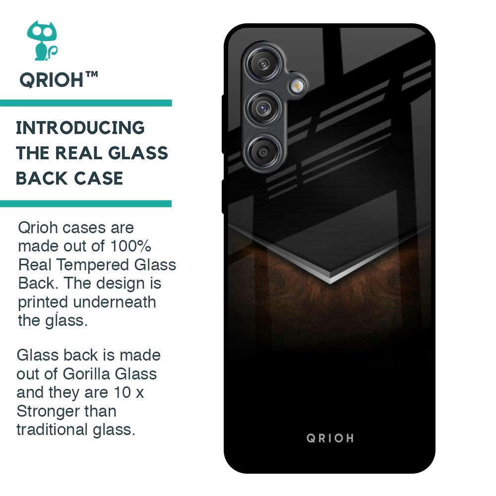Dark Walnut Glass Case for Samsung Galaxy M55 5G