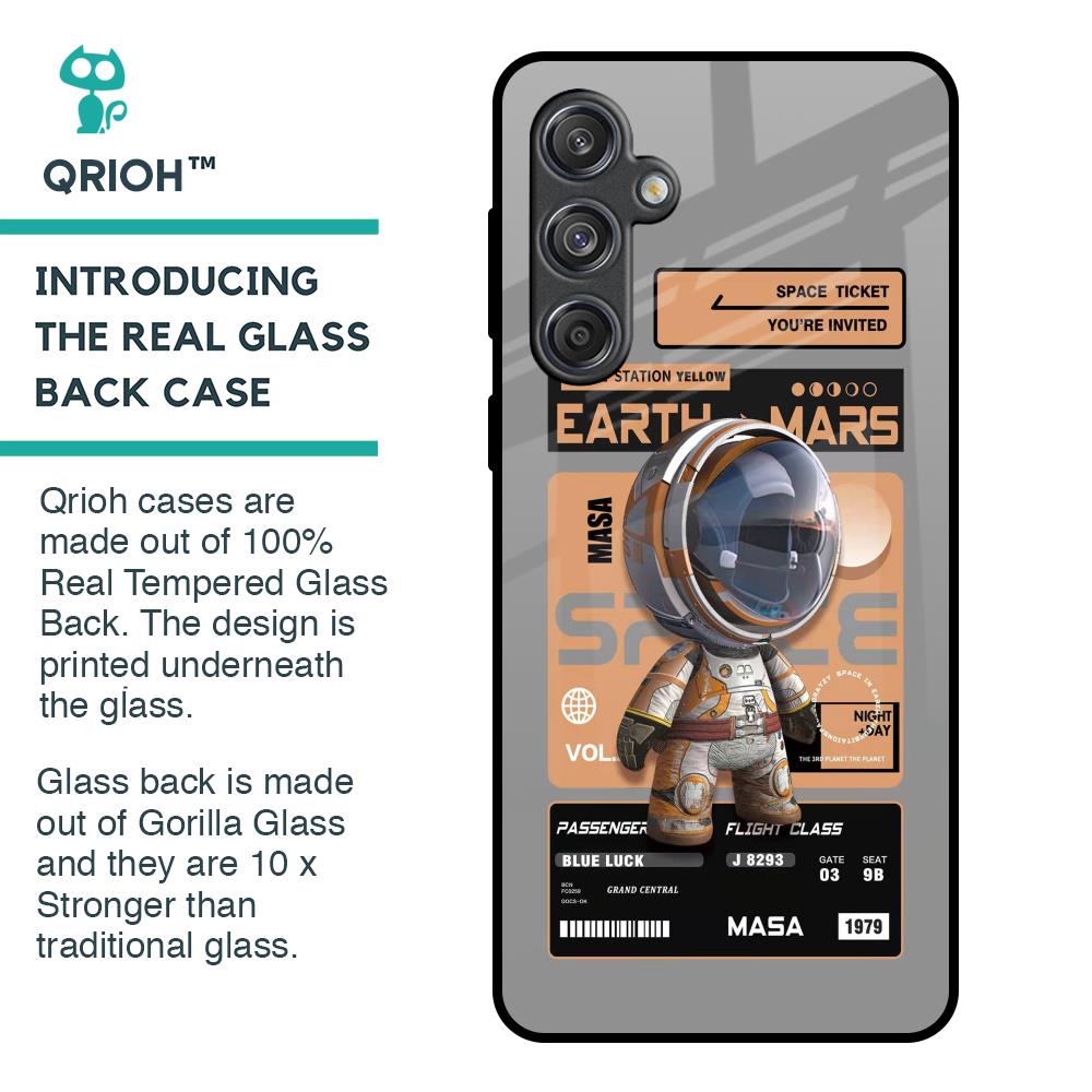 Space Ticket Glass Case for Samsung Galaxy M55 5G