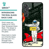 Astronaut on Mars Glass Case for Samsung Galaxy M55 5G