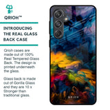 Multicolor Oil Painting Glass Case for Samsung Galaxy M55 5G