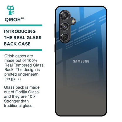 Blue Grey Ombre Glass Case for Samsung Galaxy M55 5G