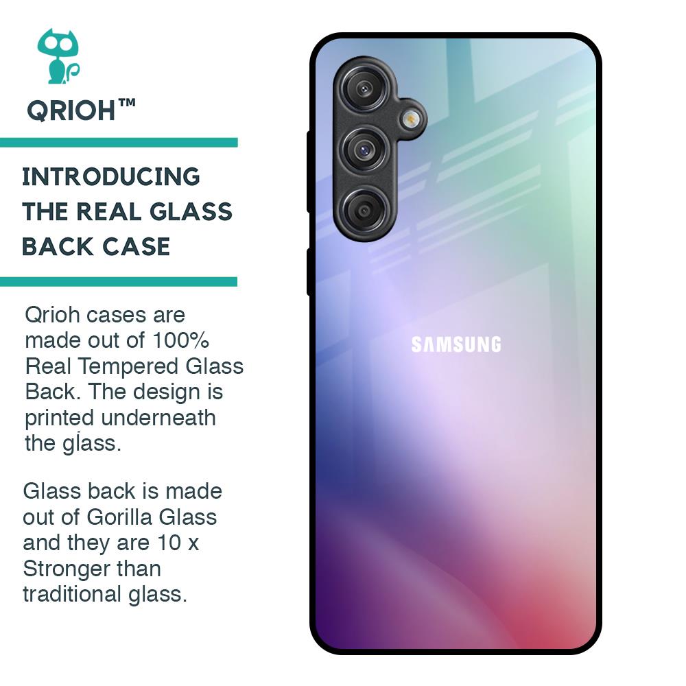 Abstract Holographic Glass Case for Samsung Galaxy M55 5G
