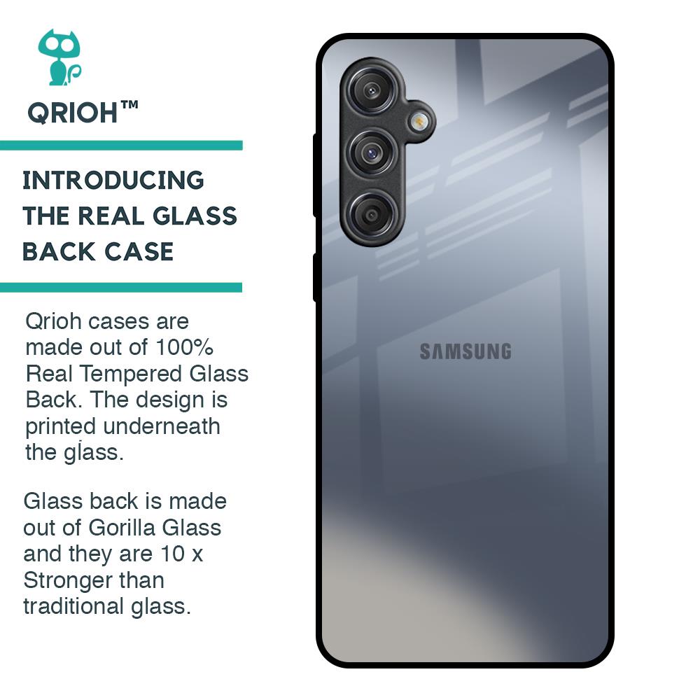 Space Grey Gradient Glass Case for Samsung Galaxy M55 5G