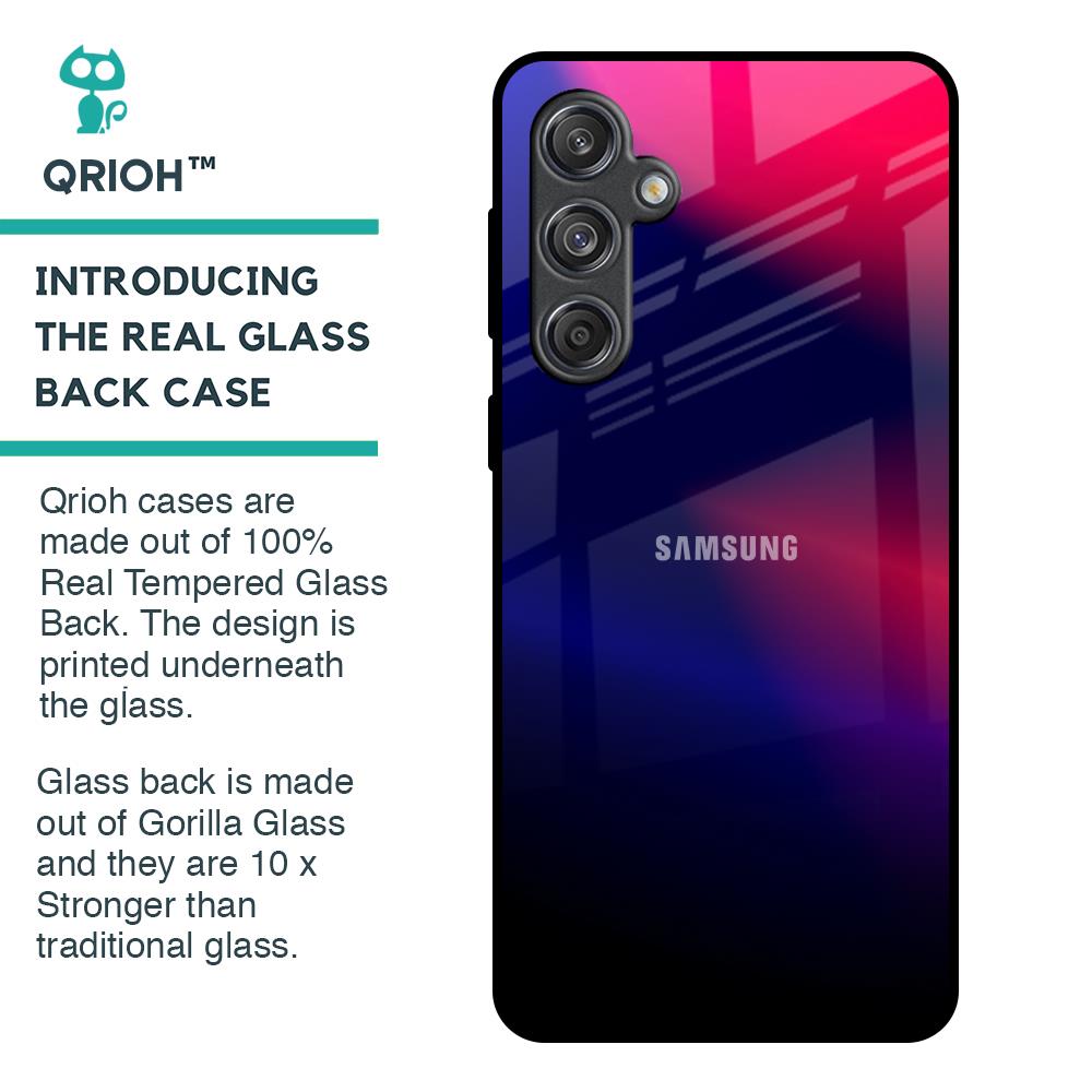 Blue Ombre Glass Case for Samsung Galaxy M55 5G