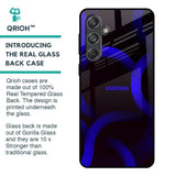 Blue Ring Light Glass Case for Samsung Galaxy M55 5G