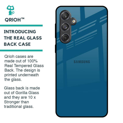 Cobalt Blue Glass Case for Samsung Galaxy M55 5G