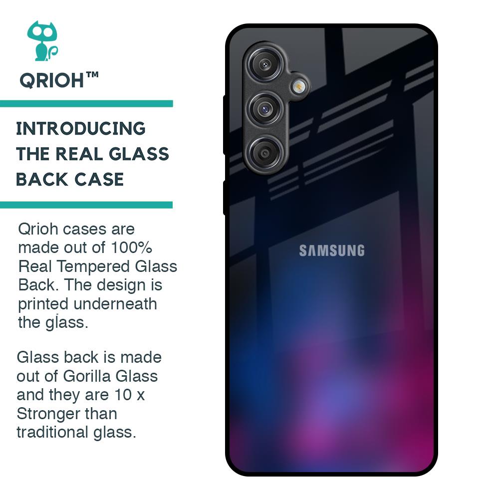 Pink Smudge Glass Case for Samsung Galaxy M55 5G