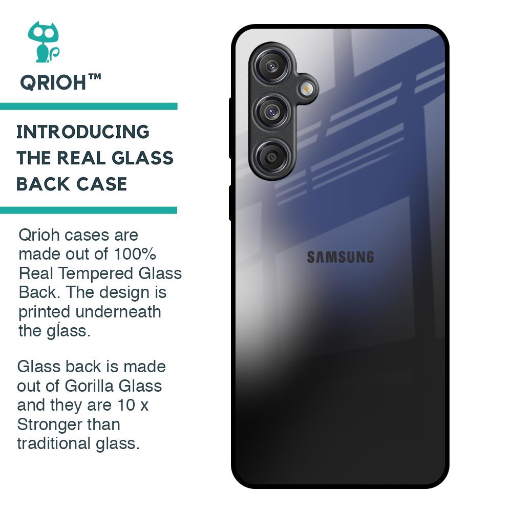 Black Tourmaline Glass Case for Samsung Galaxy M55 5G