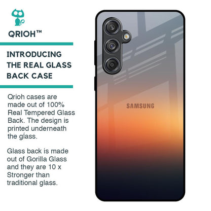 Aesthetic Orange Glass Case for Samsung Galaxy M55 5G