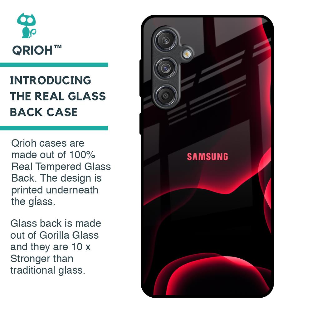 Red Thunder Glass Case for Samsung Galaxy M55 5G