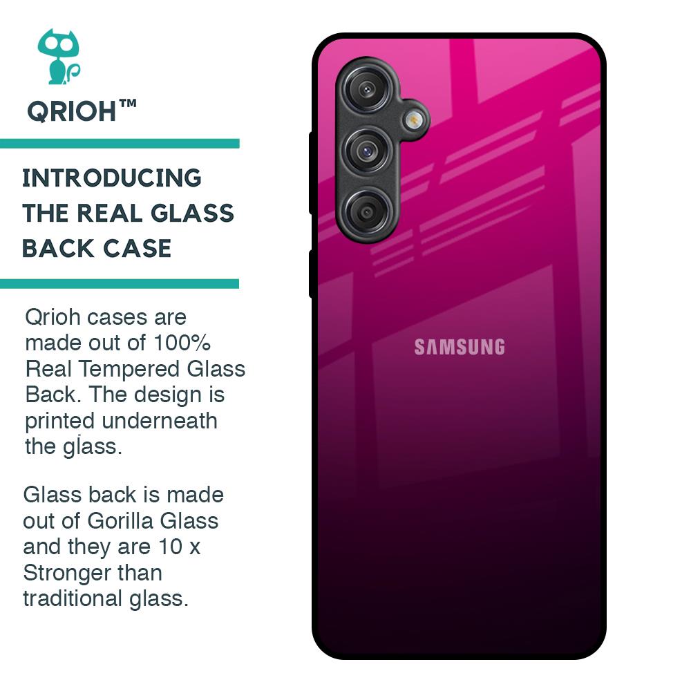 Purple Ombre Pattern Glass Case for Samsung Galaxy M55 5G