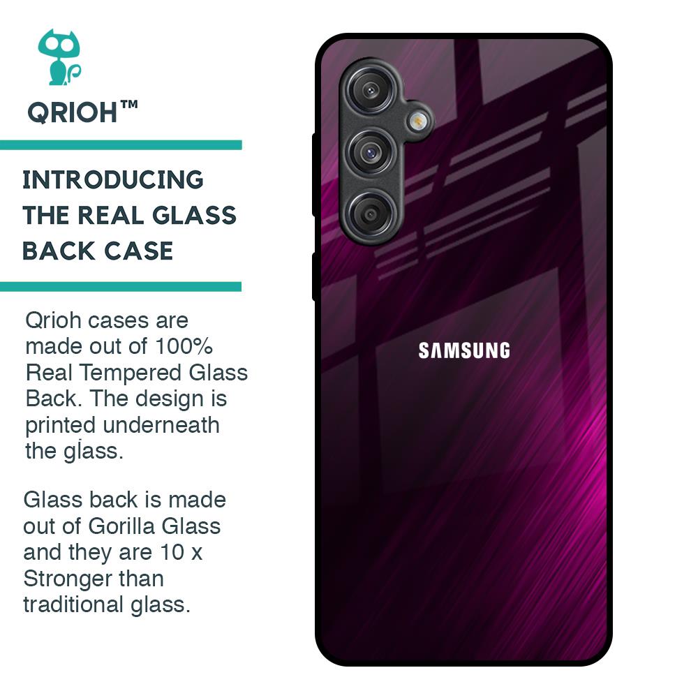 Pink Hairline Glass Case for Samsung Galaxy M55 5G