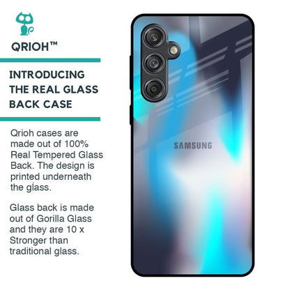 Blue Swan Shadow Glass Case for Samsung Galaxy M55 5G