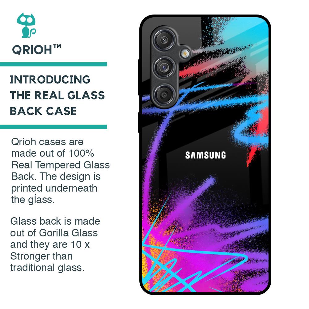 Brushy Color Glass Case for Samsung Galaxy M55 5G