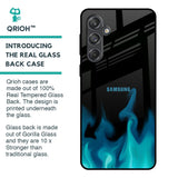 Teal Flames Glass Case for Samsung Galaxy M55 5G