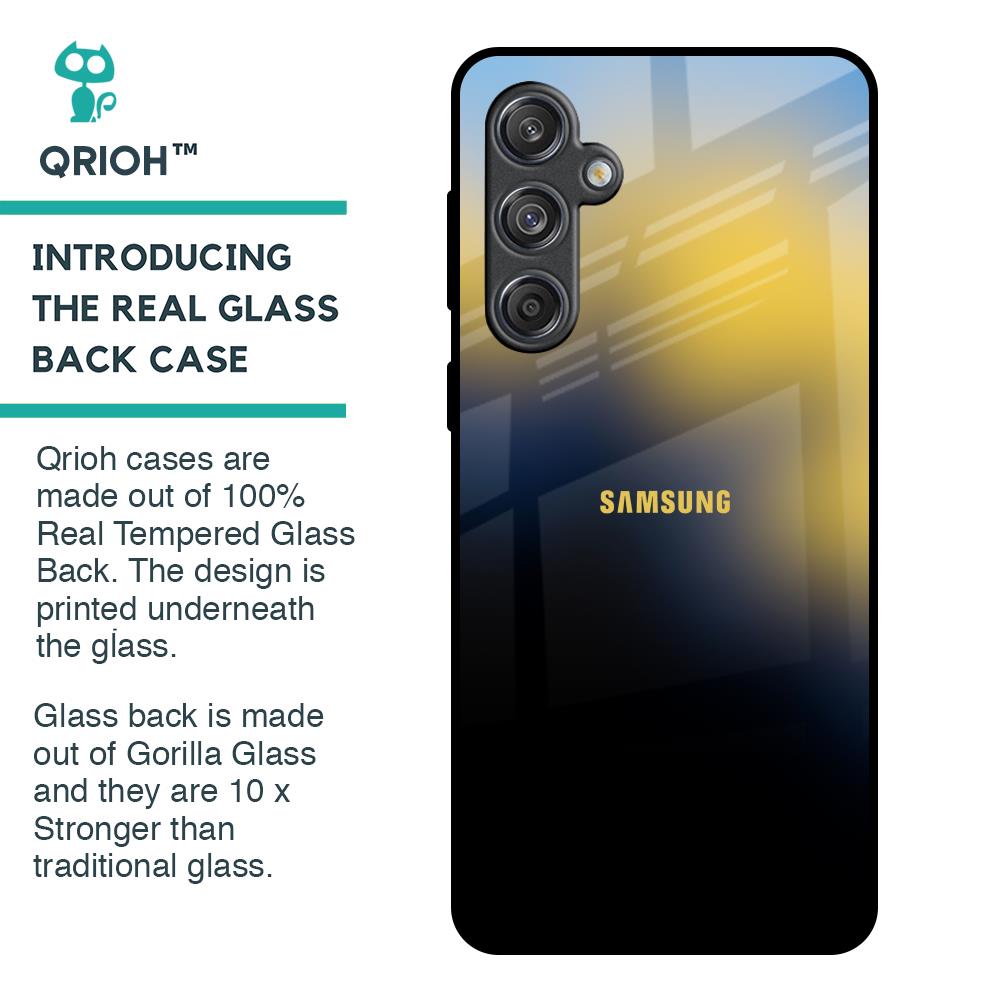 Sunflower Garden Glass Case for Samsung Galaxy M55 5G