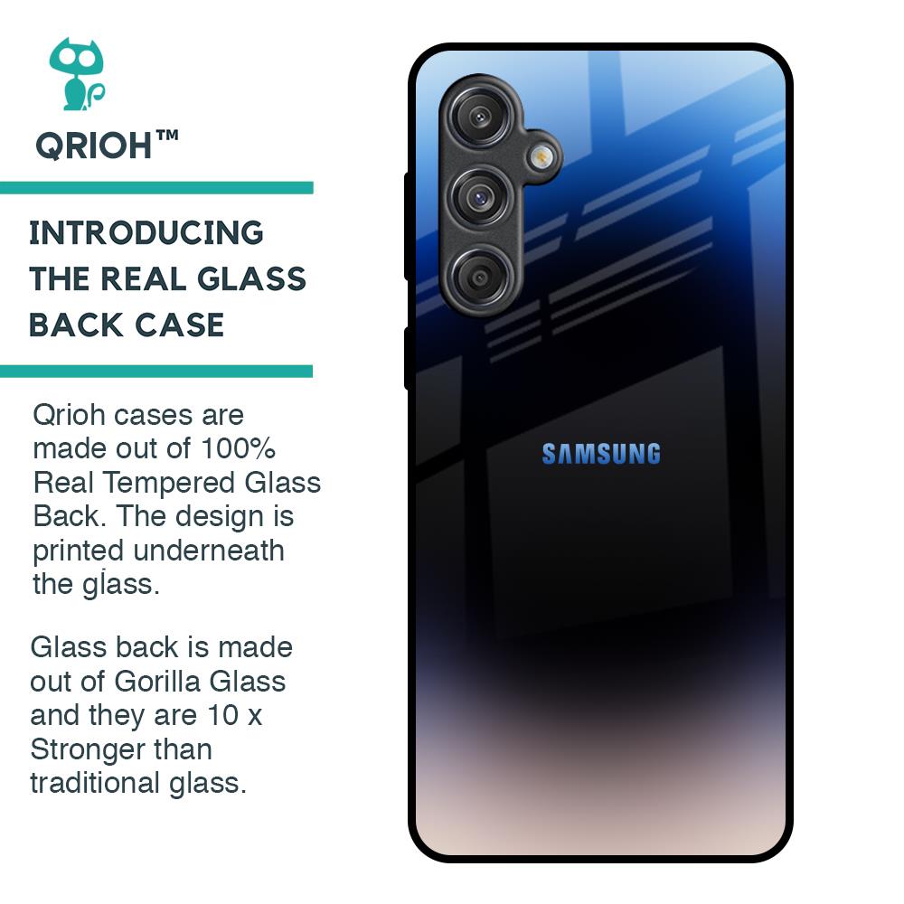 Evil Blue Glass Case for Samsung Galaxy M55 5G