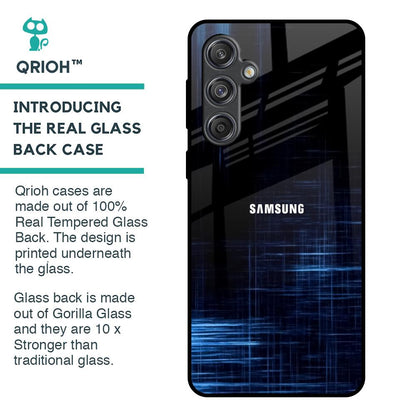 Blue Scratch Glass Case for Samsung Galaxy M55 5G
