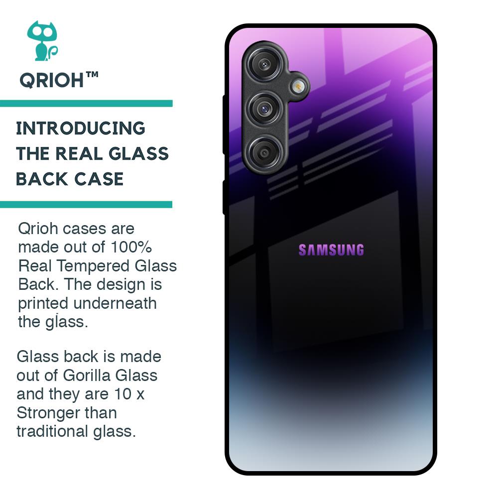 Purple Fusion Glass Case for Samsung Galaxy M55 5G