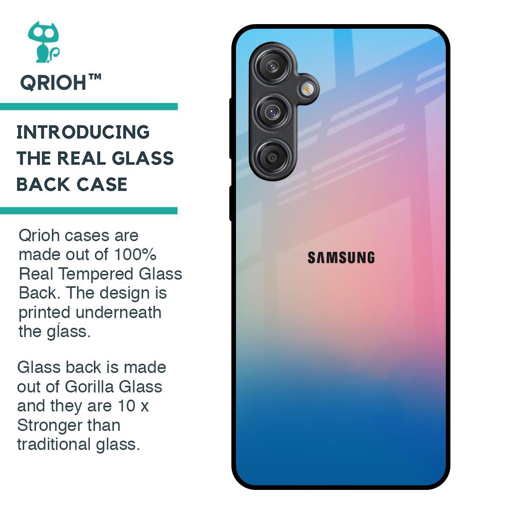 Blue & Pink Ombre Glass case for Samsung Galaxy M55 5G