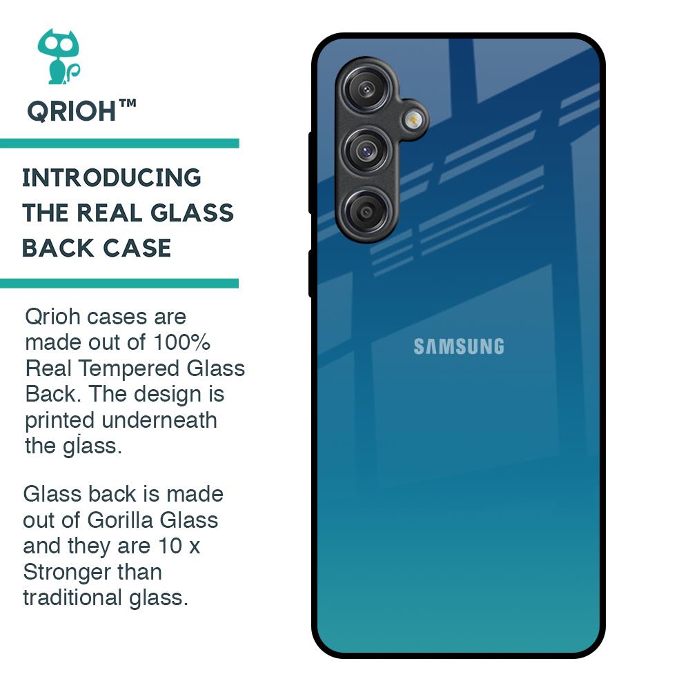 Celestial Blue Glass Case For Samsung Galaxy M55 5G