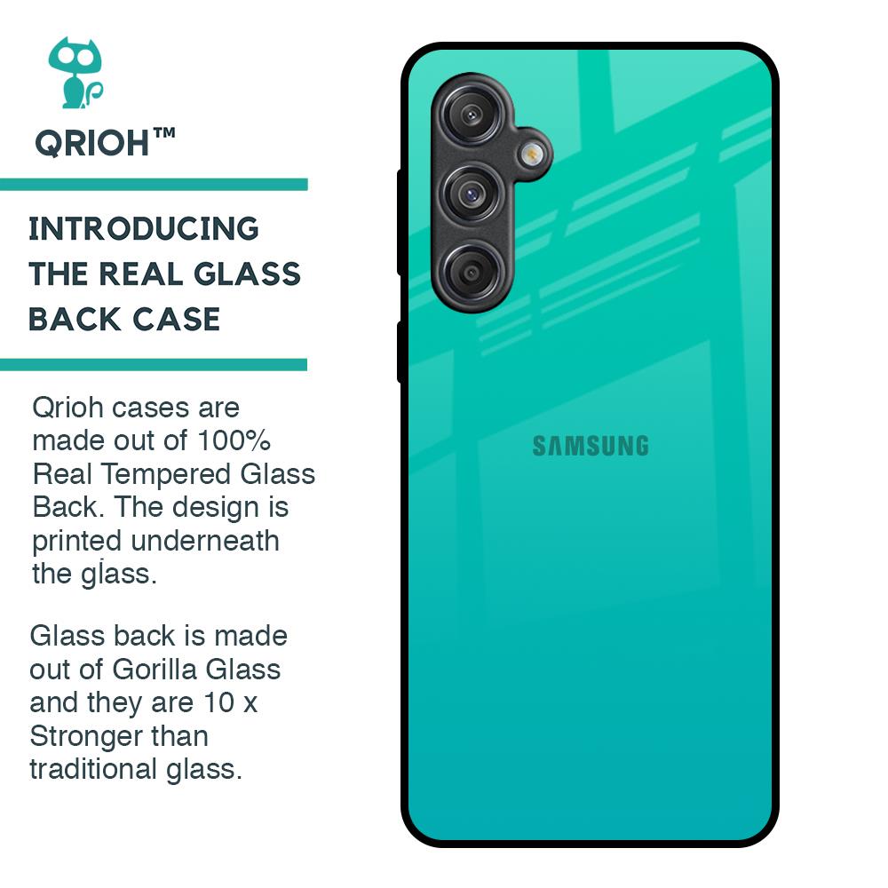 Cuba Blue Glass Case For Samsung Galaxy M55 5G