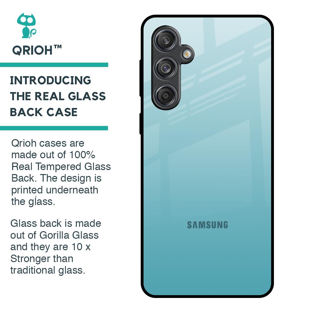 Arctic Blue Glass Case For Samsung Galaxy M55 5G