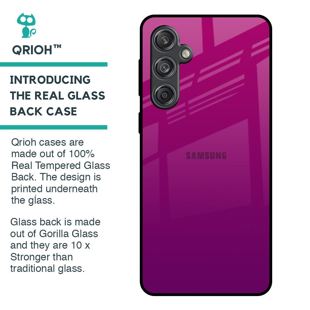Magenta Gradient Glass Case For Samsung Galaxy M55 5G