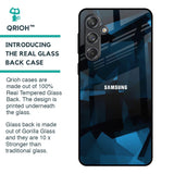 Polygonal Blue Box Glass Case For Samsung Galaxy M55 5G