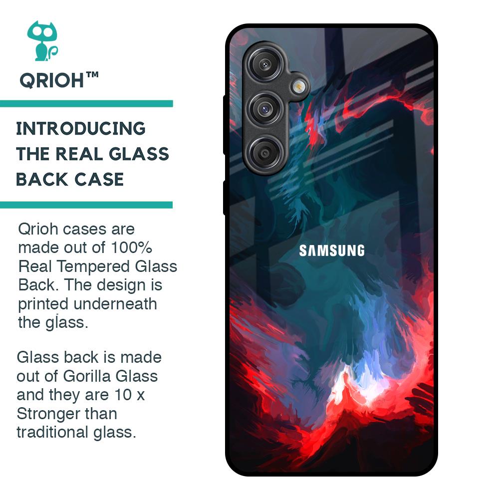 Brush Art Glass Case For Samsung Galaxy M55 5G