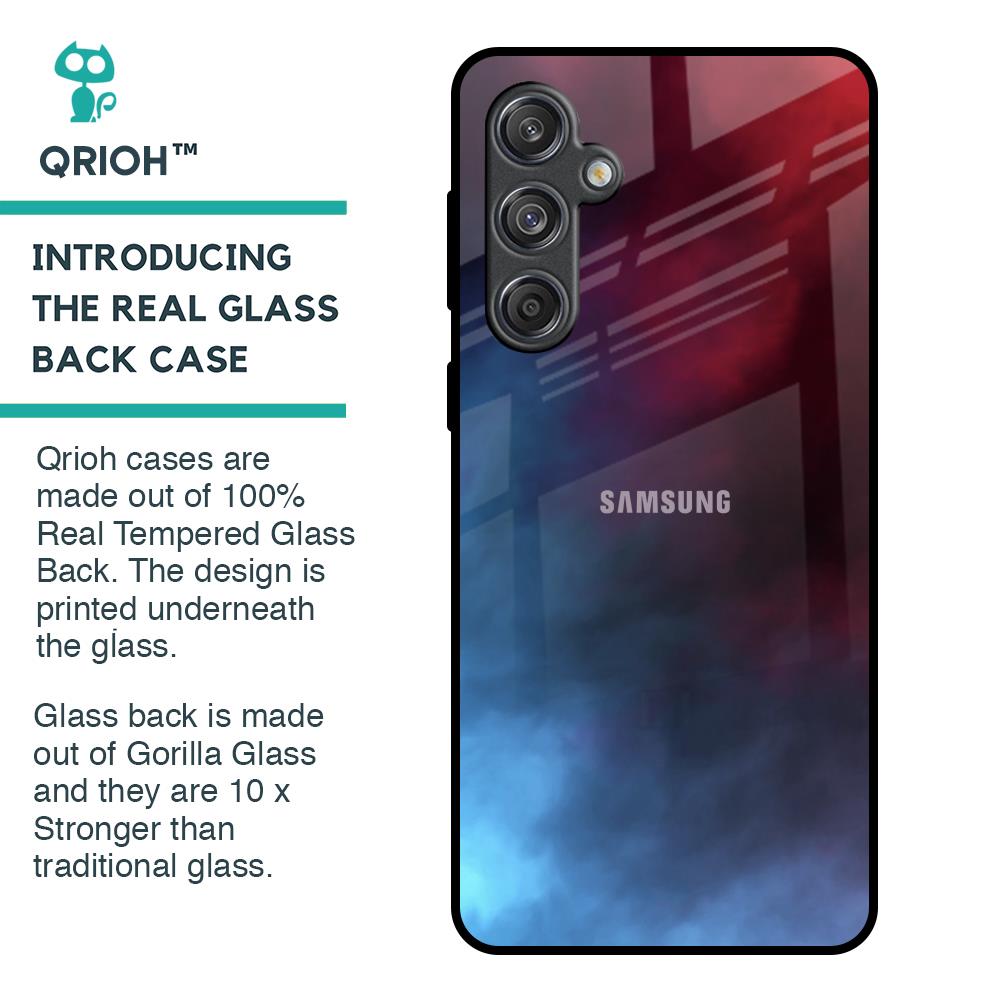 Smokey Watercolor Glass Case for Samsung Galaxy M55 5G