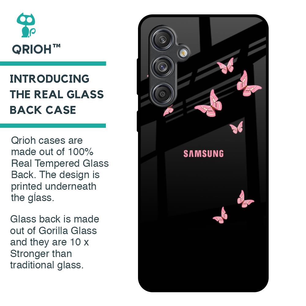 Fly Butterfly Glass Case for Samsung Galaxy M55 5G