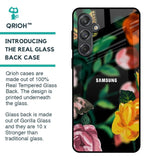 Flowers & Butterfly Glass Case for Samsung Galaxy M55 5G