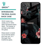 Tropical Art Flower Glass Case for Samsung Galaxy M55 5G