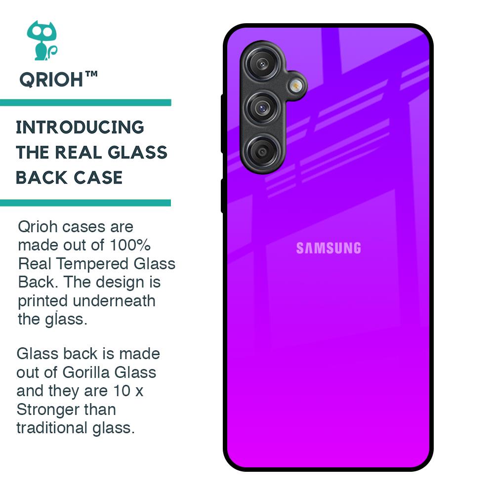 Purple Pink Glass Case for Samsung Galaxy M55 5G