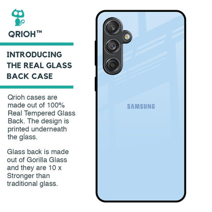 Pastel Sky Blue Glass Case for Samsung Galaxy M55 5G