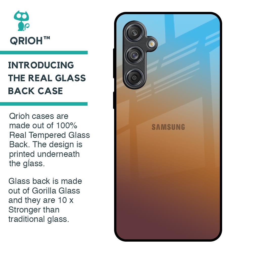 Rich Brown Glass Case for Samsung Galaxy M55 5G