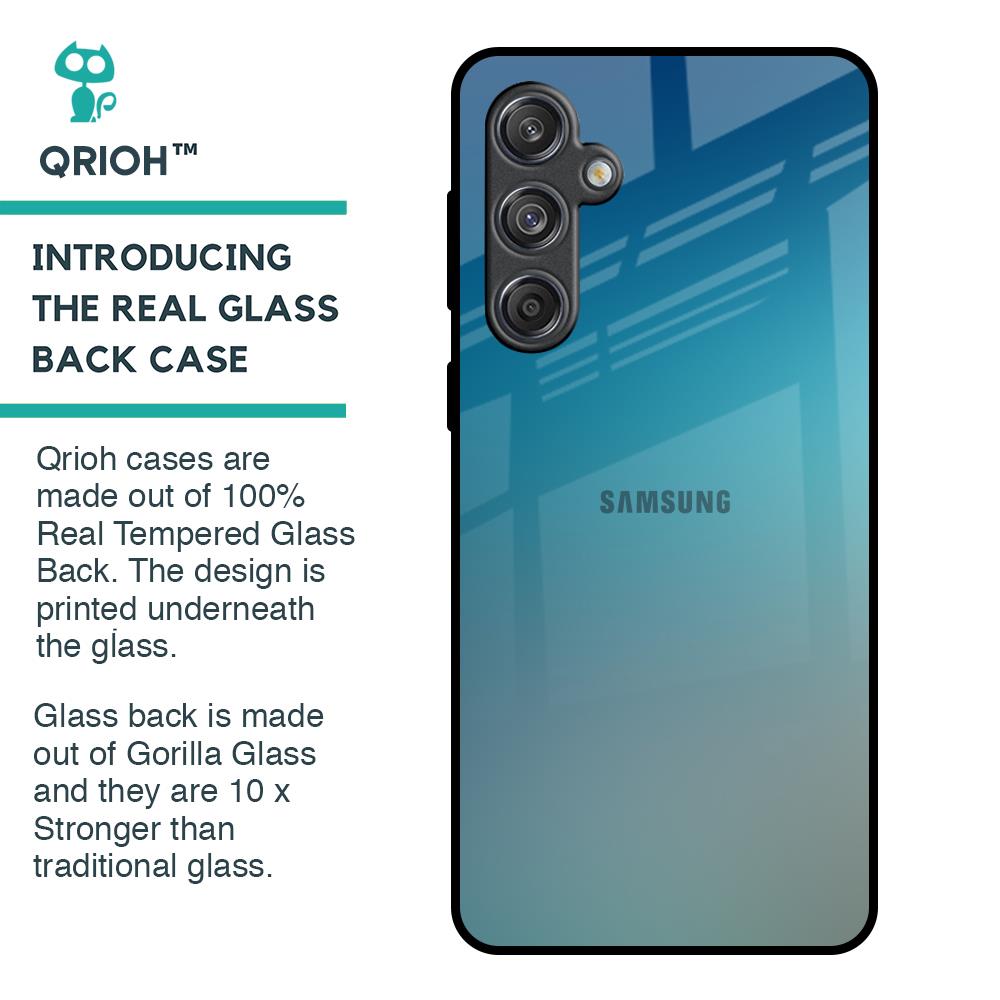 Sea Theme Gradient Glass Case for Samsung Galaxy M55 5G