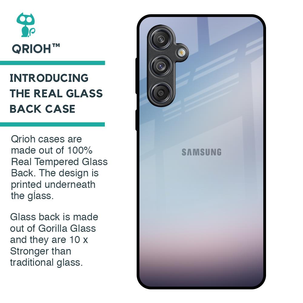 Light Sky Texture Glass Case for Samsung Galaxy M55 5G