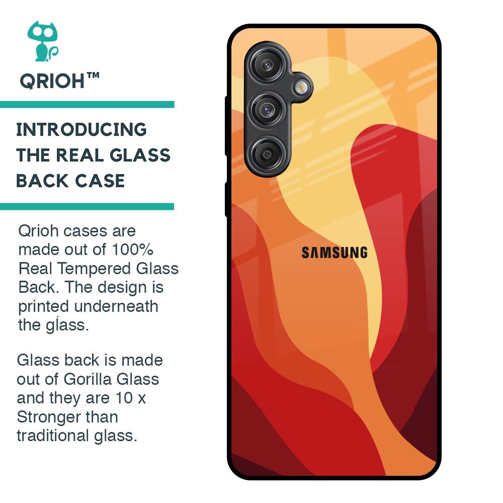 Magma Color Pattern Glass Case for Samsung Galaxy M55 5G