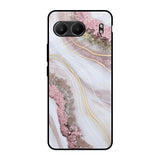 Pink & Gold Gllitter Marble OnePlus Nord 4 5G Glass Back Cover Online
