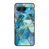 Turquoise Geometrical Marble OnePlus Nord 4 5G Glass Back Cover Online