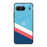 Pink & White Stripes OnePlus Nord 4 5G Glass Back Cover Online