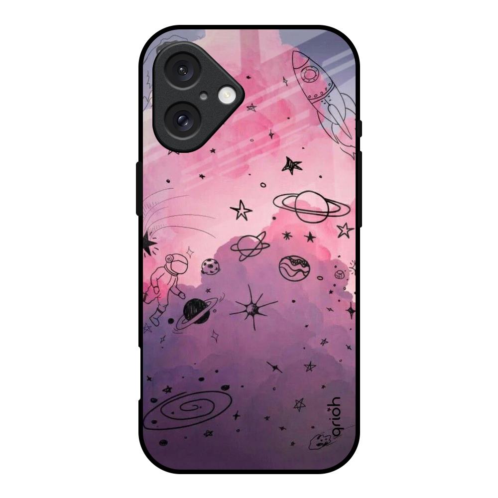 Space Doodles iPhone 16 Glass Back Cover Online
