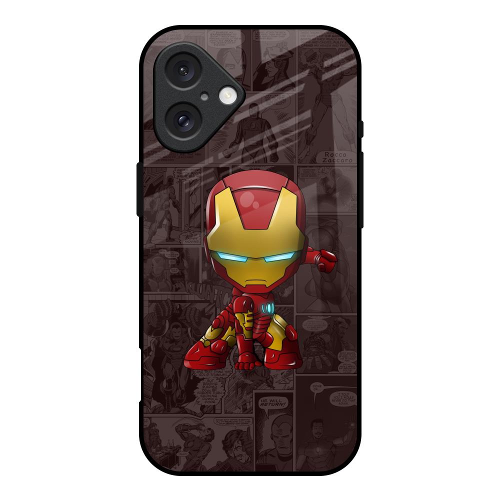 Angry Baby Super Hero iPhone 16 Glass Back Cover Online